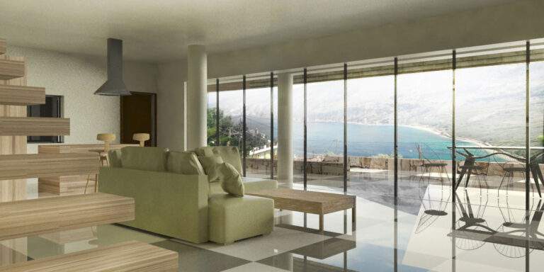 Seaview Architectural Gem with Terraced Layout & Natural Surroundings in Zola